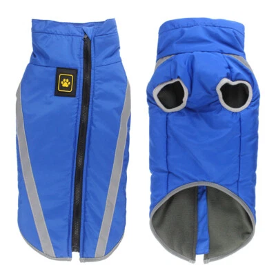 Dog Warm Clothes Padded Large Dogs Waterproof Winter Dog Warmer Coat Vest Jacket - Image 1 of 4