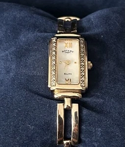 ladies rotary 9ct gold and diamonds watch. - Picture 1 of 8