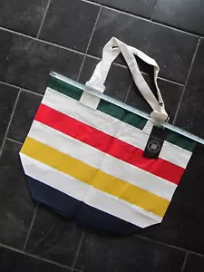 NEW Hudson's Bay Company HBC Tote Bag MULTI-STRIPE CLASSIC Cotton Canvas - Picture 1 of 6