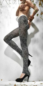 ITALY Leggings Panty CHORE 60 DEN Überwurf mit Zebra Stickerei M/L - Bild 1 von 3