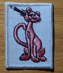 PANTERA ROSA Dibujos Animados De Colección Años 70 Parche Bordado Fumar - Imagen 1 de 3