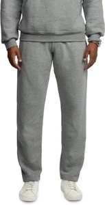 Fruit of the Loom Men's Gray Eversoft Fleece Open Bottom Sweatpants with Pockets - Picture 1 of 2