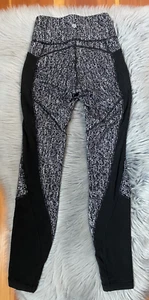 Lululemon Deep Breath Tight Iced Wave weiß schwarz Seitentaschen Gr. 4 - Bild 1 von 9