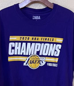 Los Angeles Lakers NBA Champions 2020 Player Lineup Mens Purple T Shirt Large - Picture 1 of 5