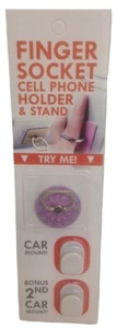 Decorative Pink Swirl Pattern Cell Phone Ring Holder & Stand with Car Mounts - Picture 1 of 2