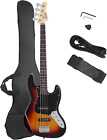 4 String Gjazz Electric Bass Guitar Full Size Right Handed With Guitar Bag Amp