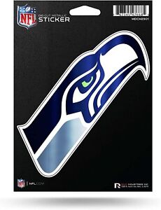 Seattle Seahawks 5 Inch Die Cut Decal Sticker, Metallic Shimmer Design, Full...