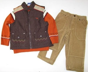 NWT Boyz by Nannette 3 Pc. Vest, Sweater & Cords Set Outfit, 6, $46 - Picture 1 of 4