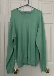 Peter Millar SOFT Mint Green Cotton/Silk/Cashmere Pullover Sweater XLT - Picture 1 of 4