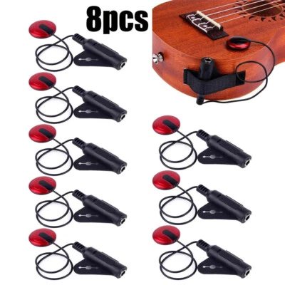 8X NOVO Captador de Microfone de Contato Piezo para Guitarra Violino Banjo Bandolim EUA - Imagem 1 de 4