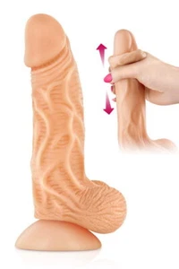 Realistic Foreskin Dildo Suction Cup Real Jo Lifelike Veiny Dildos - 7 Inch - Picture 1 of 3