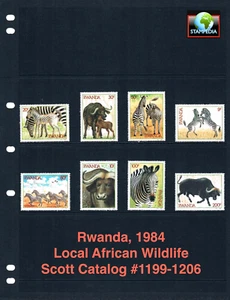 1/3 de descuento $13,30 Scott Value - 1984 jirafas ruanda cebras africanas CV MNH NH UMM - Imagen 1 de 4
