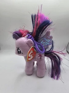 My Little Pony 2015 Ty Beanie Babies TWILIGHT SPARKLE Purple 4" clip on RETIRED  - Picture 1 of 9