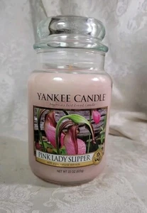 Yankee Candle Pink Lady Slipper Large Jar - Classic Label - NEW HTF - Picture 1 of 5