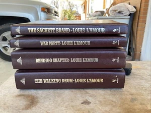 LOUIS L'AMOUR Lot of 4 HB Bantam Leatherette Western Novels Books - Picture 1 of 6