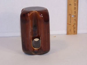 Beautiful Vintage Pinco Brown Drip Ceramic Electrical Insulator EUC - Picture 1 of 7