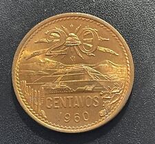Mexico 1960 20 Centavos Bronze Coin