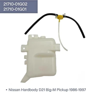 Tanque de depósito de radiador de refrigerante para camioneta Nissan Hardbody D21 Big-M 1986-1997 - Imagen 1 de 5