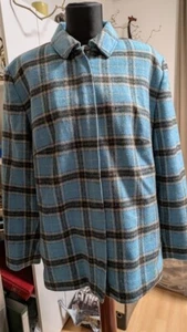 Jacke Damen Gr. 46 blau kariert Langarm - Bild 1 von 3
