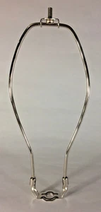 New 9" Nickel Finish Lamp HARP Shade Holder w/Base for Lamp Repair #HAR58N - Picture 1 of 3