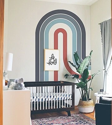 Colorful Fountain Rainbow Wall Decals, Stickers, Mural, Wall Art Decoration 702 - Image 1 of 4