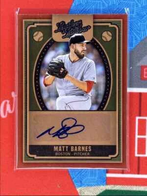 2019 Panini Leather & Lumber Autographs Matt Barnes Auto Boston Red Sox #AU-MB - Image 1 of 2