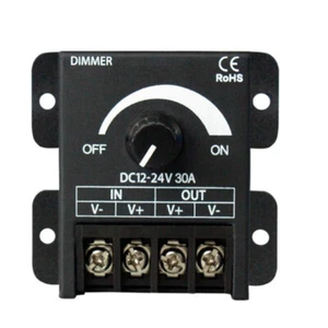 Manual Dimmer Knob Controller DC 12V-24V 30A for Single Color LED Strip Light US - Picture 1 of 7