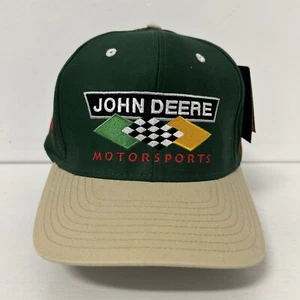 VTG 90s John Deere Motorsports Chad Little Roush Racing Snapback Hat Cap CYRK - Picture 1 of 13