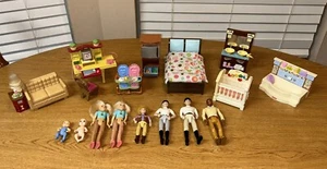 FP Loving Family Dollhouse Doll Baby Furniture Lot Jockey Cowboy AA Twins - Picture 1 of 16