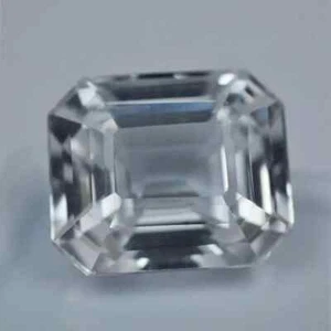 White Color Emerald Cut 10-12 Ct Sapphire Loose Gemstone Natural EGL CERTIFIED - Picture 1 of 4