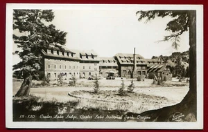 Crater Lake National Park Lodge Oregon Real Photo Postcard #2 Unposted - Picture 1 of 2