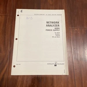 HP 8410A Network Analyzer Netzteil Bedienungsanleitung 08410-90013 - Bild 1 von 2