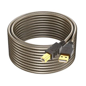 USB Printer Cable 30ft, USB 2.0 USB A to B Printer Cord, High Speed Printer USB - Picture 1 of 7