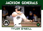 2016 Jackson Generals Grandstand 21 Tyler Oneill Maple Ridge Bc Canada Card