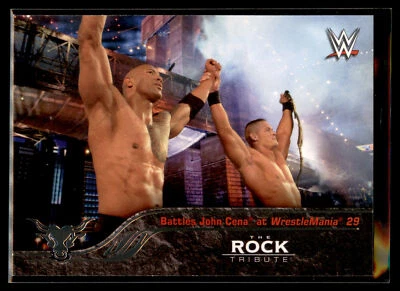 2016 Topps Then Now Forever WWE The Rock Tribute #35 Battles John Cena at - Image 1 of 2