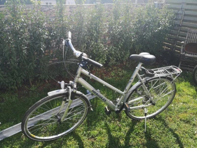 hercules damen fahrrad, gebraucht, Farbe silbergrau 7Gang-Schaltgetriebe - Bild 1 von 2