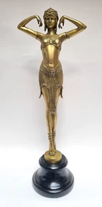 Bronzefigur Tänzerin Deko Frau Bronze SCARAB DANCER nach Chiparus Höhe: 50 cm - Bild 1 von 11