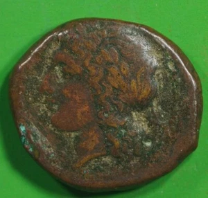 Sicily Syracuse ae19 Bronze Coin APOLLO & PEGASUS @0489 - Picture 1 of 2