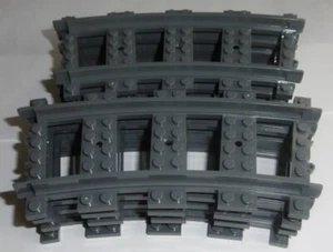LEGO 8x Schienen, Kurven (53400)-Dunkel Stein-Grau Neu - Picture 1 of 1