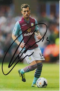 ASTON VILLA FOTO 6X4 FIRMATA A MANO ANTONIO LUNA. - Foto 1 di 1