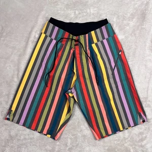 Lululemon El Current Shorts Herren Größe 32 Taille Mehrfarbig Gestreift Gefüttert Active - Bild 1 von 11