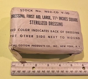 ACME Large Dressing First Aid No NS2-CD V-30 Korea Vietnam Cold War Unopened - Picture 1 of 4