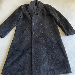 Daily Paper Men Size Medium Oversized Tangible Wool Blend Coat Obsidian Black - Picture 1 of 13