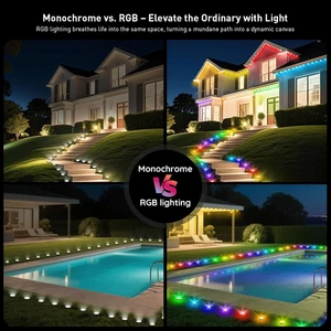 Garden Waterproof Lights Outdoor Pathway 100Ft Rgb Ground Color-Changing Remote - Picture 1 of 12
