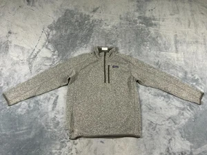 PATAGONIA BETTER SWEATER MENS JACKET LARGE GRAY MOCK NECK 1/4 ZIP PULLOVER (READ - Picture 1 of 10
