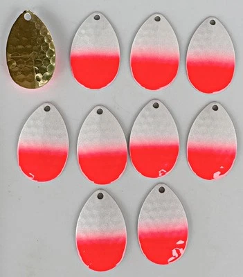 Pkg of 10 each Size 5 Top Line B-10 Series Blade/White w/Red Tip/Hex brass bk - Image 1 of 2