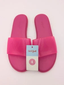 Cat & Jack Sawyer Jelly Slides Niñas Talla 4 - Sandalias Rosa Zapatos de Verano (NUEVO CON ETIQUETAS) - Imagen 1 de 5
