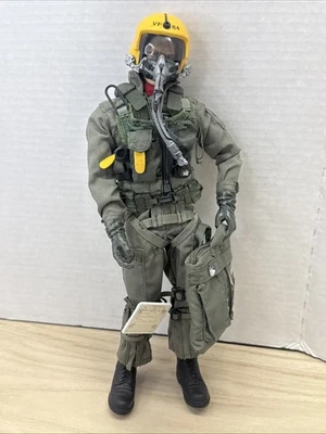 1/6 Navy VF-84 Fighter Pilot Figure – Helmet Visor Mask Gear Bag – As Shown - Image 1 of 4