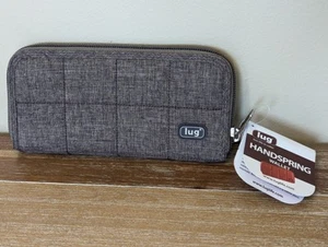 LUG Handspring Chocolate BRAUN gesteppte Geldbörse umlaufender Reißverschluss NEU mit Etikett - Bild 1 von 12