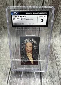 1935 A&M Wix #237 Isaac Newton This Age Of Power & Wonder CGC 5 Excellent - Picture 1 of 9